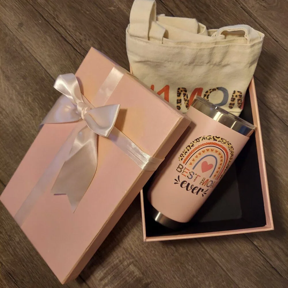 Best Mom Ever Gift Set Tumbler and Tote Bag